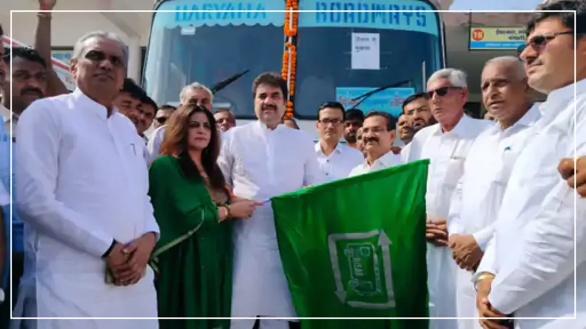 हिसार से मुकाम धाम तक सीधी बस सेवा शुरू, कुलदीप बिश्नोई ने किया शुभारंभ