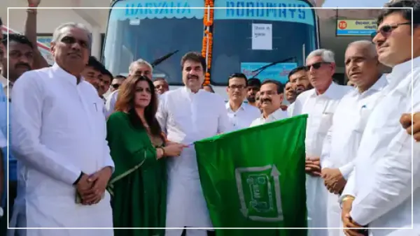हिसार से मुकाम धाम तक सीधी बस सेवा शुरू, कुलदीप बिश्नोई ने किया शुभारंभ